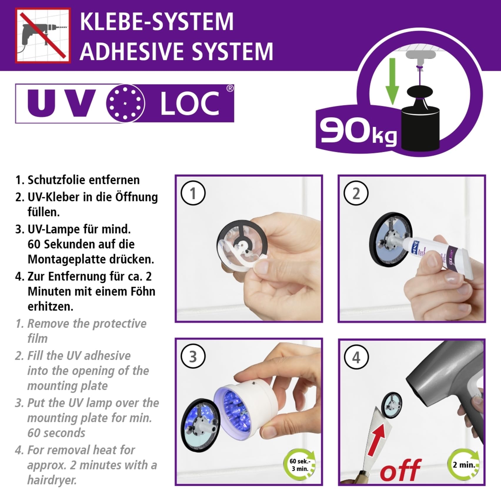 WENKO UV-Loc® Seifenspender Maribor, nachfüllbarer Spender aus satiniertem Glas für 150 ml Flüssigseife mit Wandhalter aus Zinkdruckguss zum Befestigen ohne Bohren mit Klebesystem, 8,5 x 17 x 9 cm
