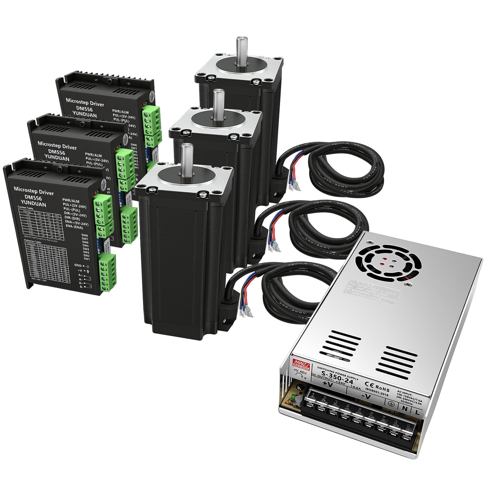 5 Axis CNC Controller Kit Nema 23 57mm Stepper Motor 3Nm 425 oz.in
