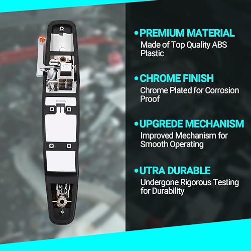 Miniatura 5 de Manija exterior cromada para puerta, lado del pasajero delantero, compatible con Chevy Silverado Suburban Tahoe GMC Sierra Yukon Cadillac Escalade