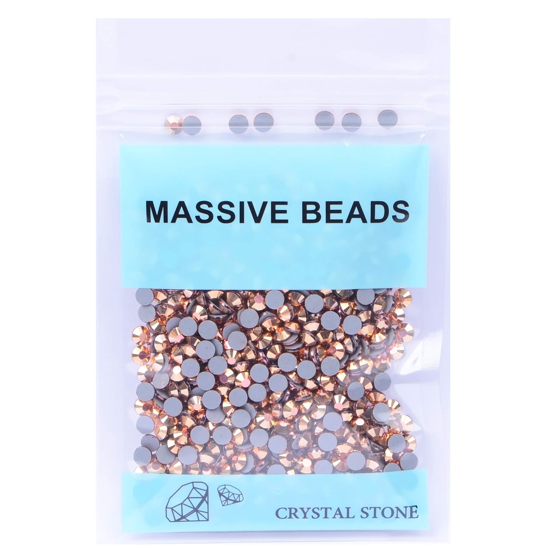 HotFix SS16 Lot De 1500 Strass Ronds à Dos Plat En Verre Saphir