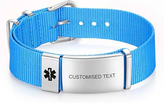 Braccialetto Medico Personalizzato In Acciaio Inossidabile - Allerta Emergenza Regolabile - Foto 6