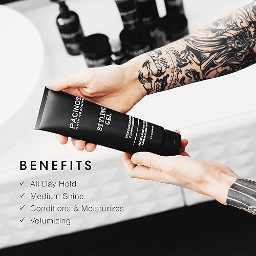 Miniatura 2 de Pacinos Gel de peinado – Brillo medio que mantiene todo el día, acondiciona e hidrata el cabello mientras añade volumen y textura, sin escamas ni