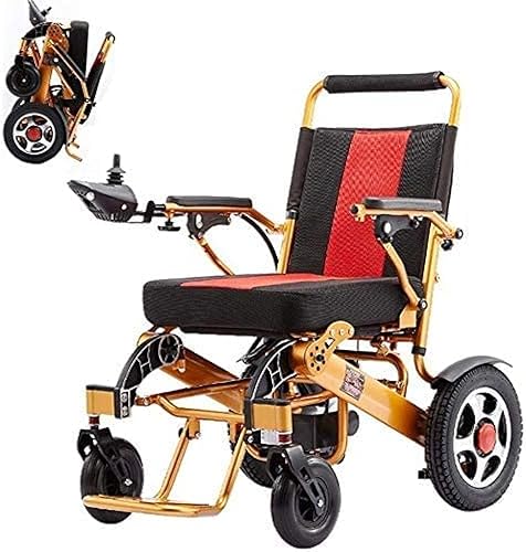 Silla de ruedas eléctrica portátil, plegable y ligera de aleación de aluminio, silla de ruedas eléctrica inteligente para personas mayores y