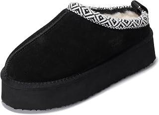 100% Genuine Leather Platform Slippers for Women – Soft Memory Foam Womens Slippers & Supportive Clogs for Women 2025 – Cozy, Stylish Everyday Footwear (Sayre)
