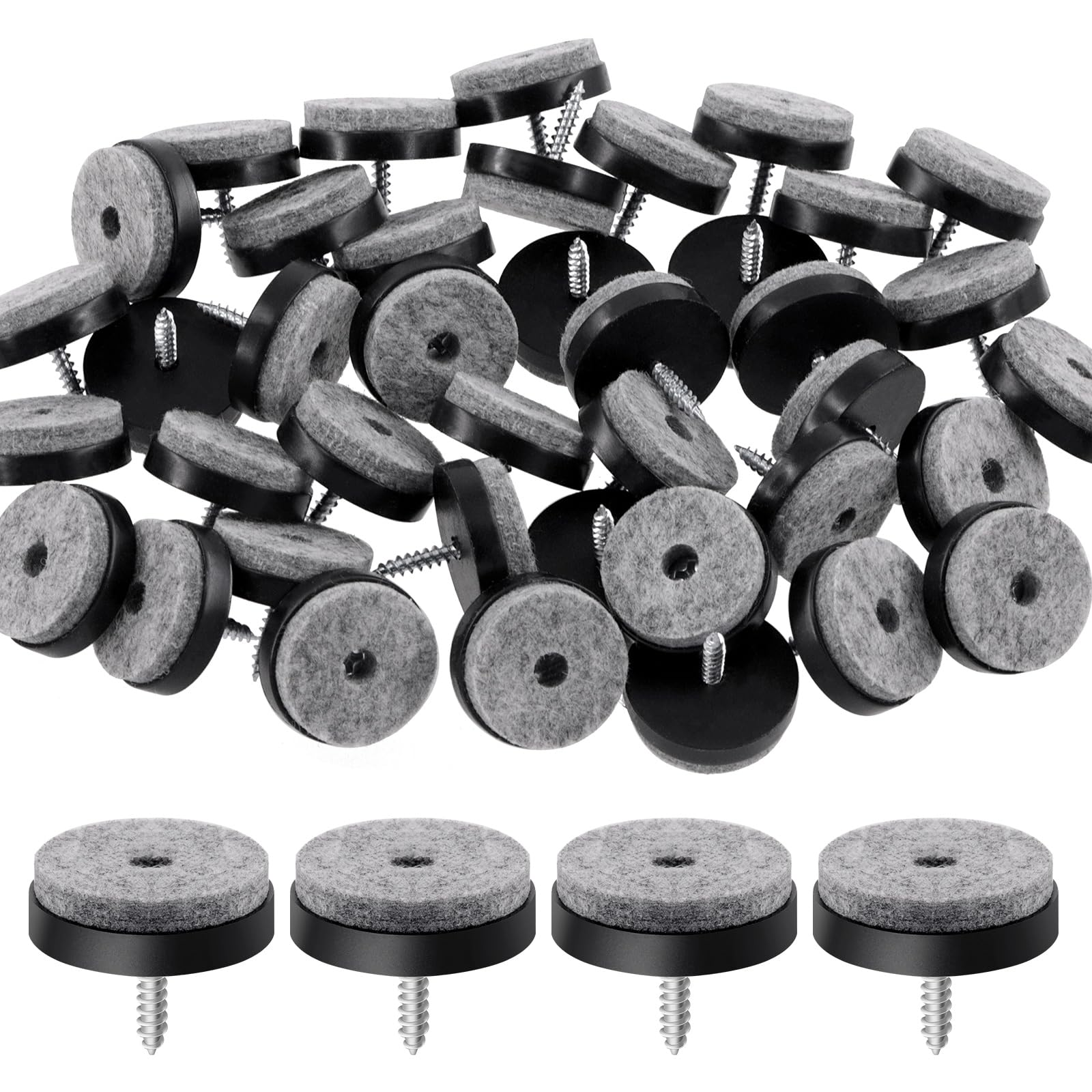 Mardatt 40Pcs Screw on Felt Chair Pads