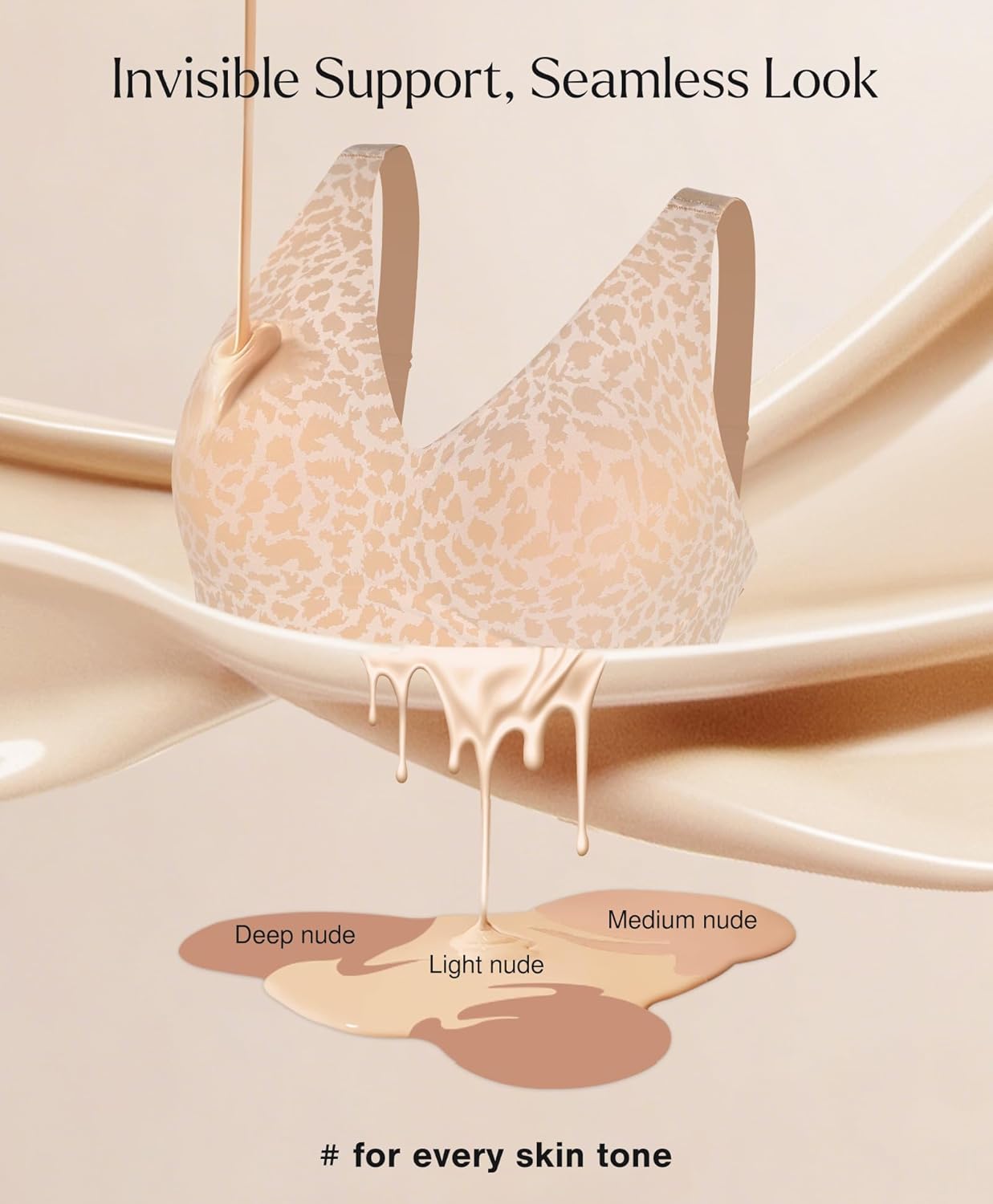 Popilush Wireless Bras Women Seamless No Underwire Push Up Bra Supportive Deep V Bralette Everyday Comfortable T-Shirt Bra - Image 6