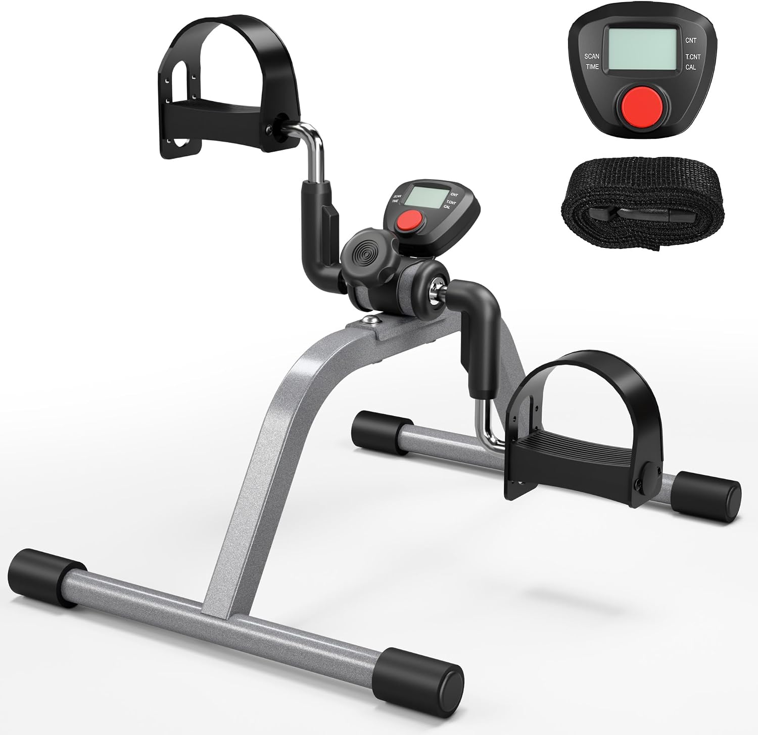 RYGEO Portable Mini Exercise Bike with LCD Screen – Great for Leg and Arm Recovery, Lightweight Floor Pedal Trainer
