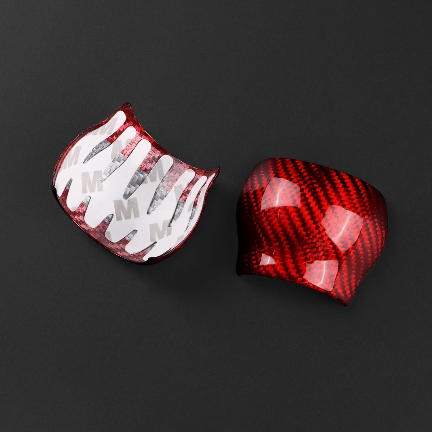 AIRSPEED Hard Carbon Fiber for Subaru BRZ Toyota GR86 2021 2022 2023 Car Gear Shift Knob Cover Gear Shifter Head Interior Trim Accessories, Red