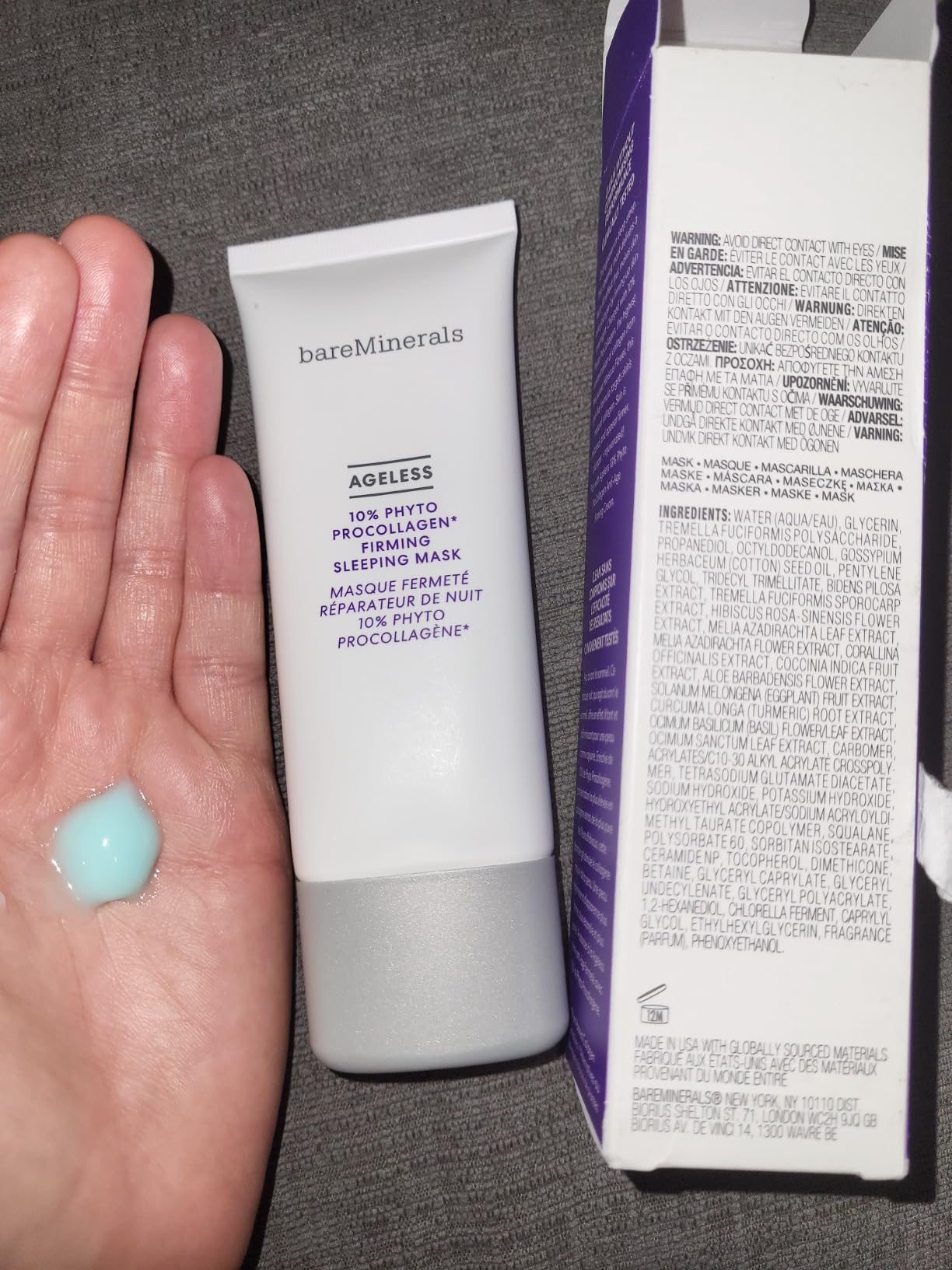 bareMinerals Ageless 10% Phyto ProCollagen Firming Sleeping Mask, Vegan, Cruelty-Free & Dermatologist-Tested