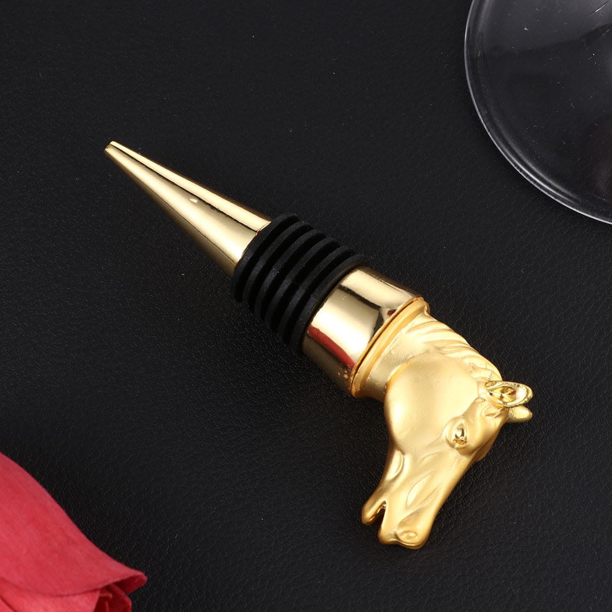 PRETYZOOM Alloy Horse Wine Bottle Stopper Sturdy Beverage Bottle Plug for Bar Party Wine Preservation