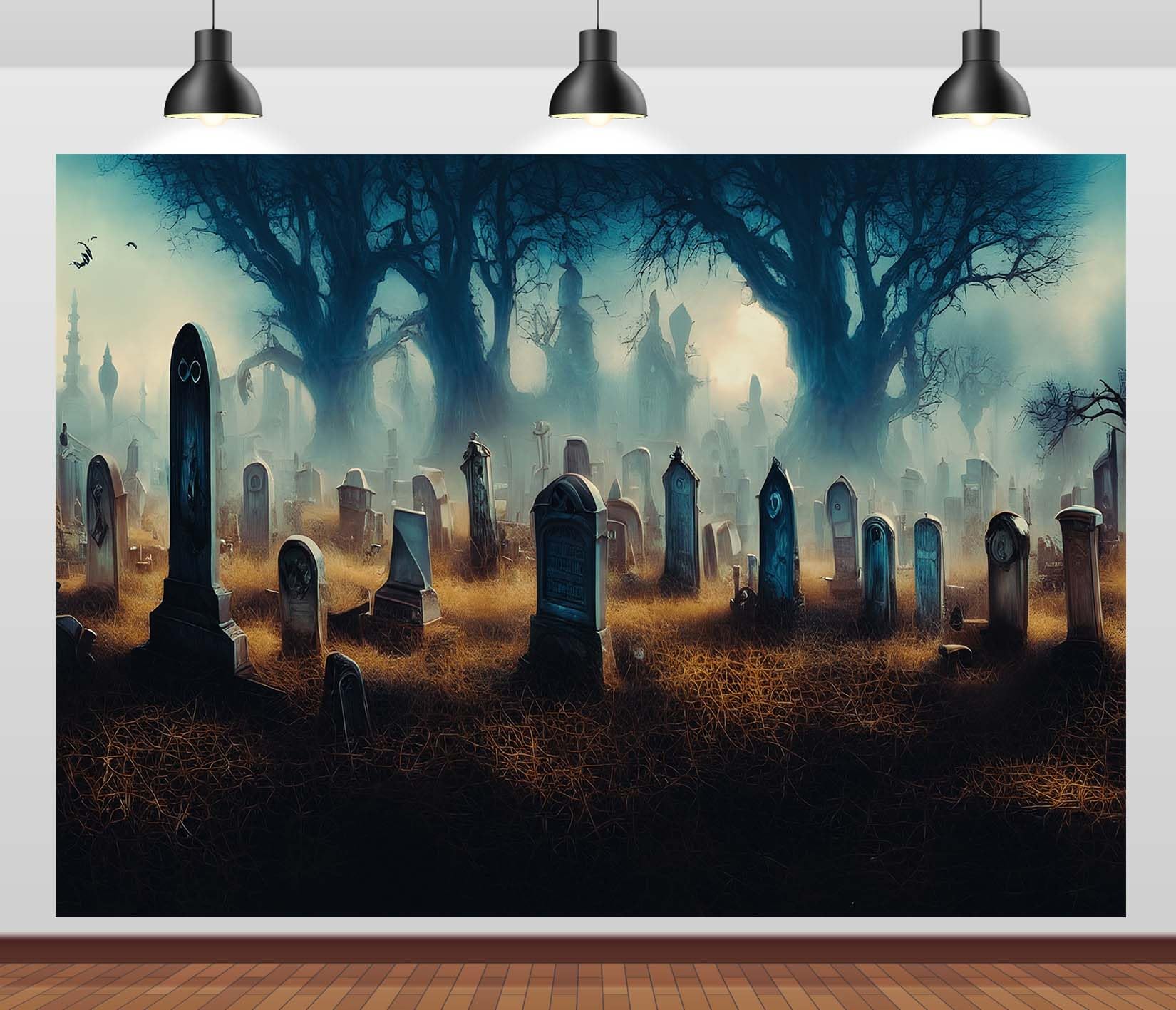 BELECO 3.6x2.5m Sfondo Tessuto Cimitero-Halloween