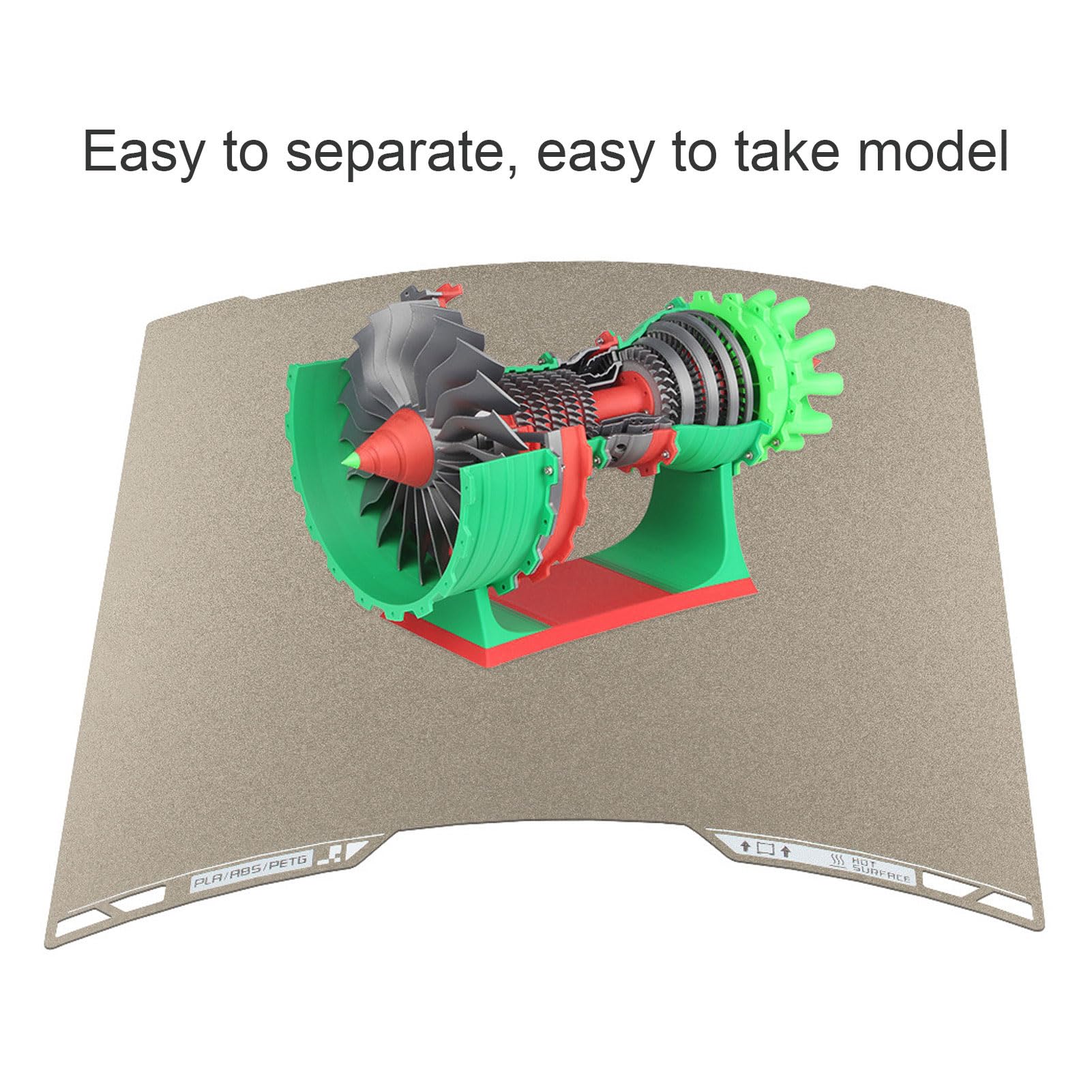 Bewinner Piastra di Costruzione Flessibile per Stampante 3D Lab H2C, Piano di Stampa Fronte-retro con PEI Testurizzato e Pellicola PEI Liscia, Dimensioni 335x325 Mm