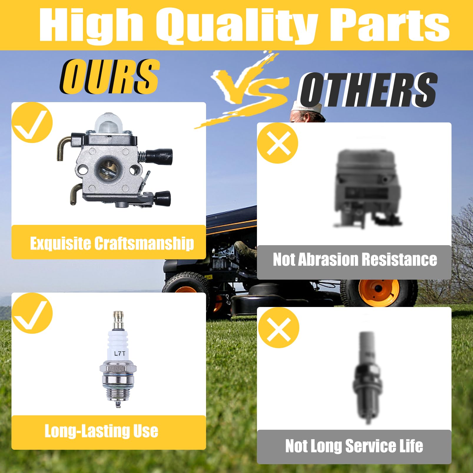 Desbrozadora Partes Para Stihl FS75 FS80 FS85 HS75 HS80 HS85 KM85 Carburador Carb Junta Con Ojal