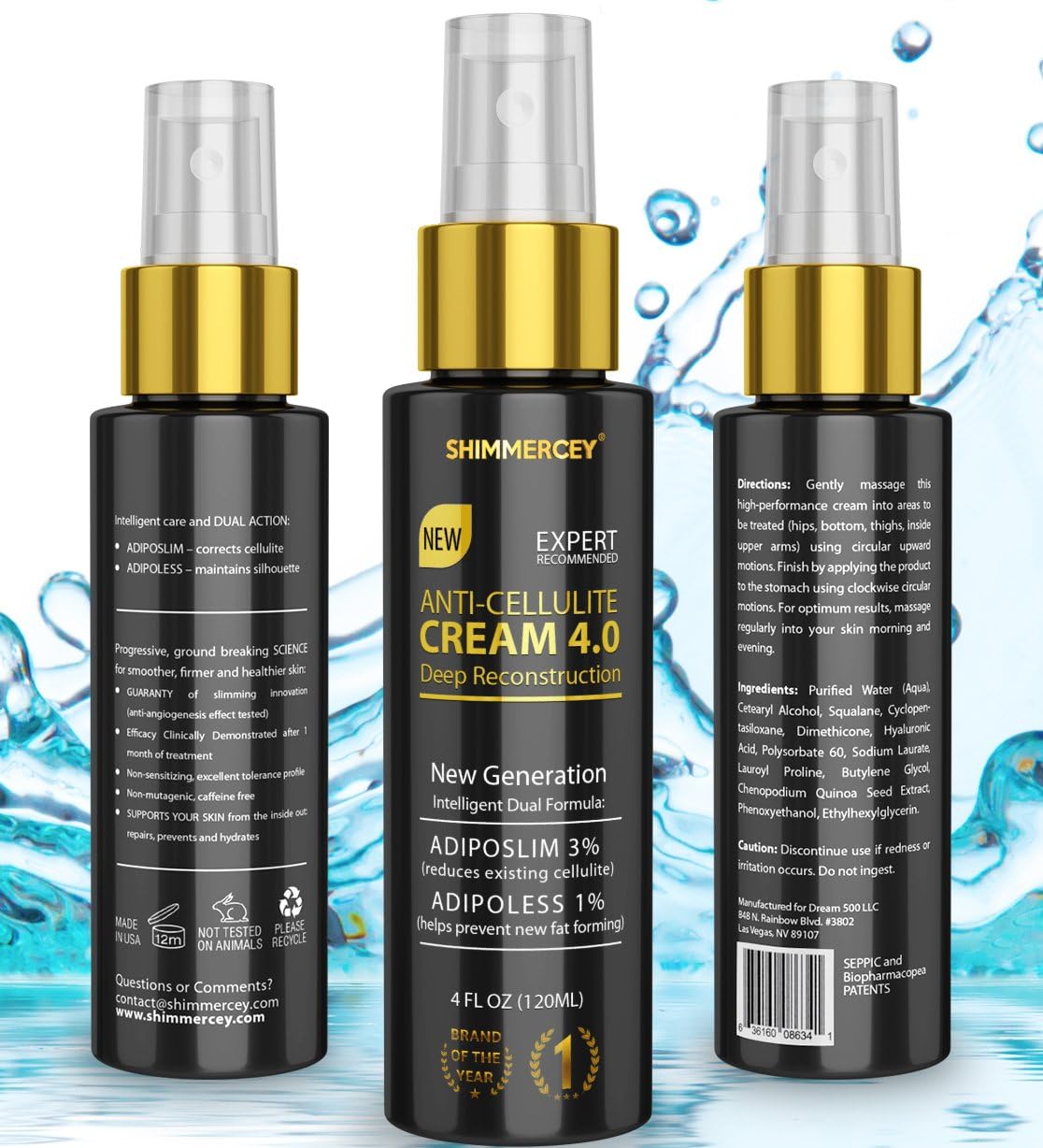Cellulite Cream Anti-Cellulite Remover Treatment Lotion - Best Skin Tightening Reduction Firming Dimples Uneven Bumps No Retinol Caffeine Shea Butter Sunflower Seed Oil But 100% NEW Science Formula
