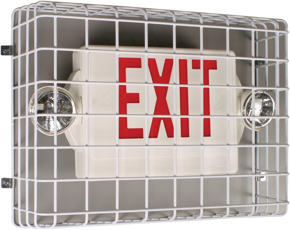 Safety Technology International, Inc. STI-9740 Exit Sign Damage Stopper, Protective Coated Steel Wire Guard