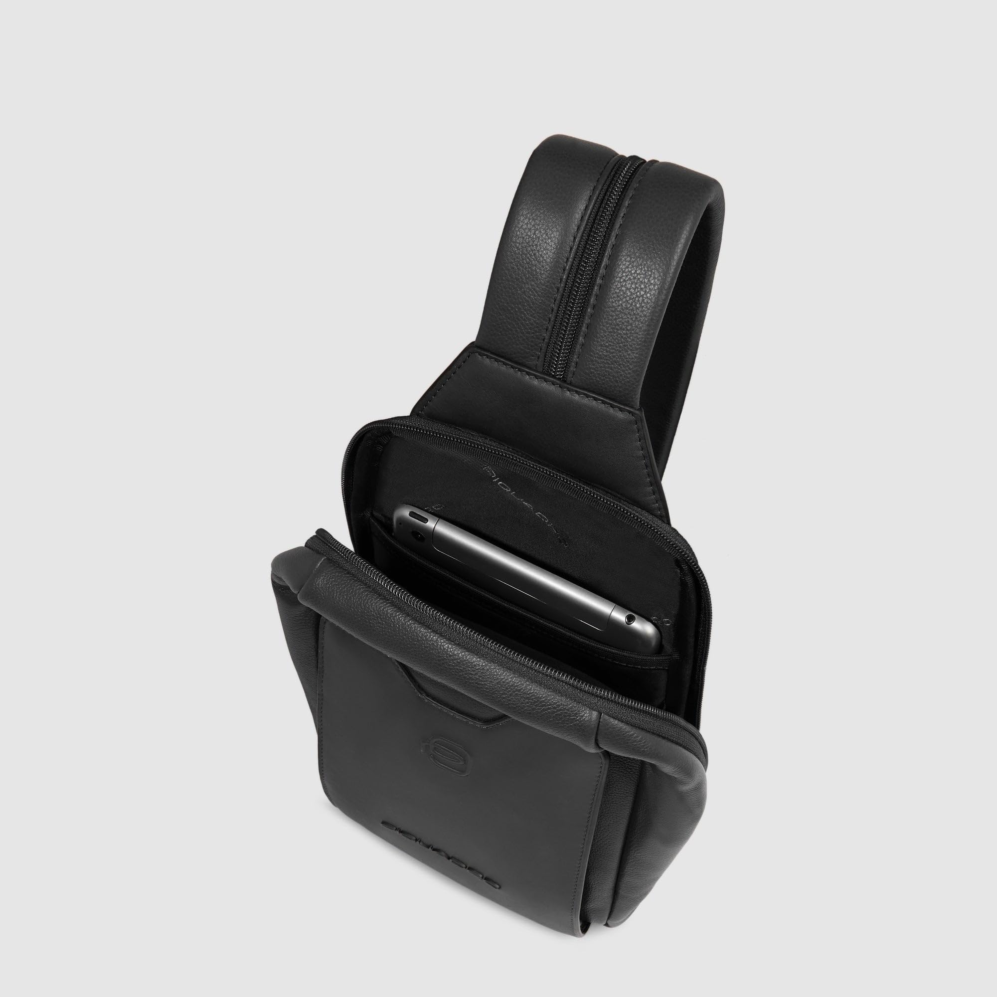 Piquadro Sling bag mit Rucksack-Option Mann Leder schwarz