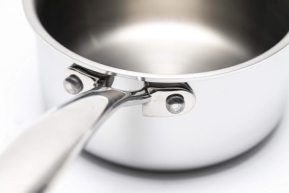 5008 Tri-Ply Saucepan with Glass Lid, 2L-18cm, Stainless Steel, Silver