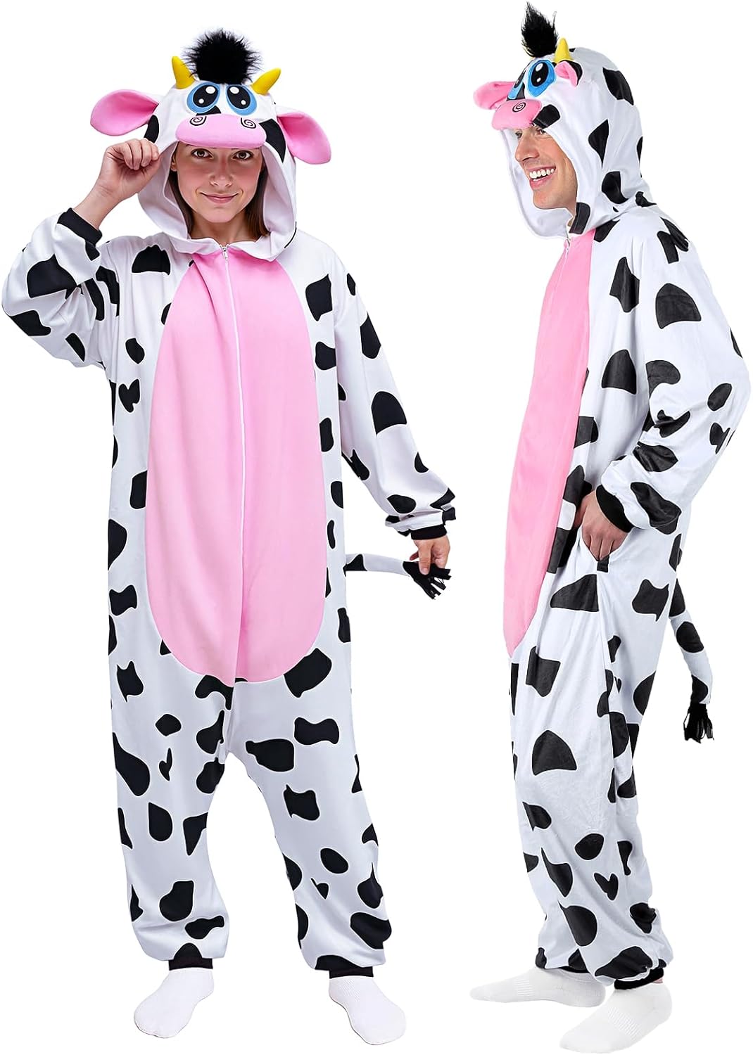 3D Hooded Animal Onesie Adults Christmas Cosplay for Family Xmas Festival Dress Up - Image 2