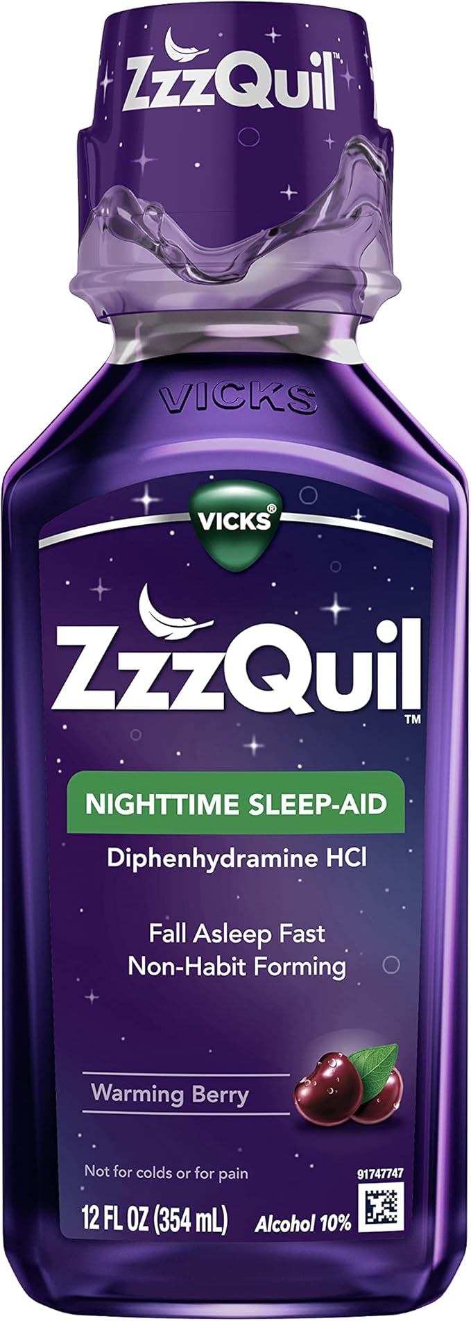 ZzzQuil, Nighttime Sleep Aid Liquid, 50 mg Diphenhydramine