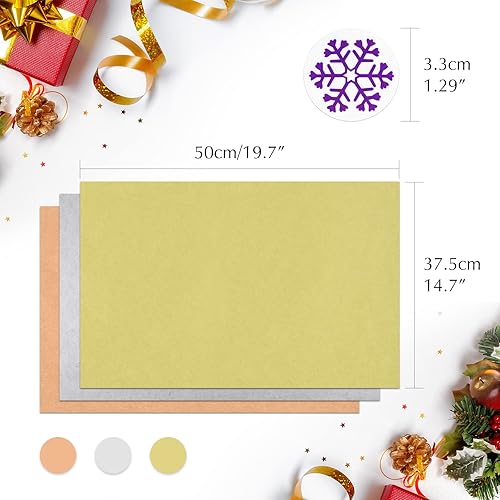 Miniatura 3 de TUPARKA 60 hojas de papel de seda de 20.4 x 15 pulgadas, papel de regalo de Navidad para bricolaje y manualidades, bolsas de regalo para decoración