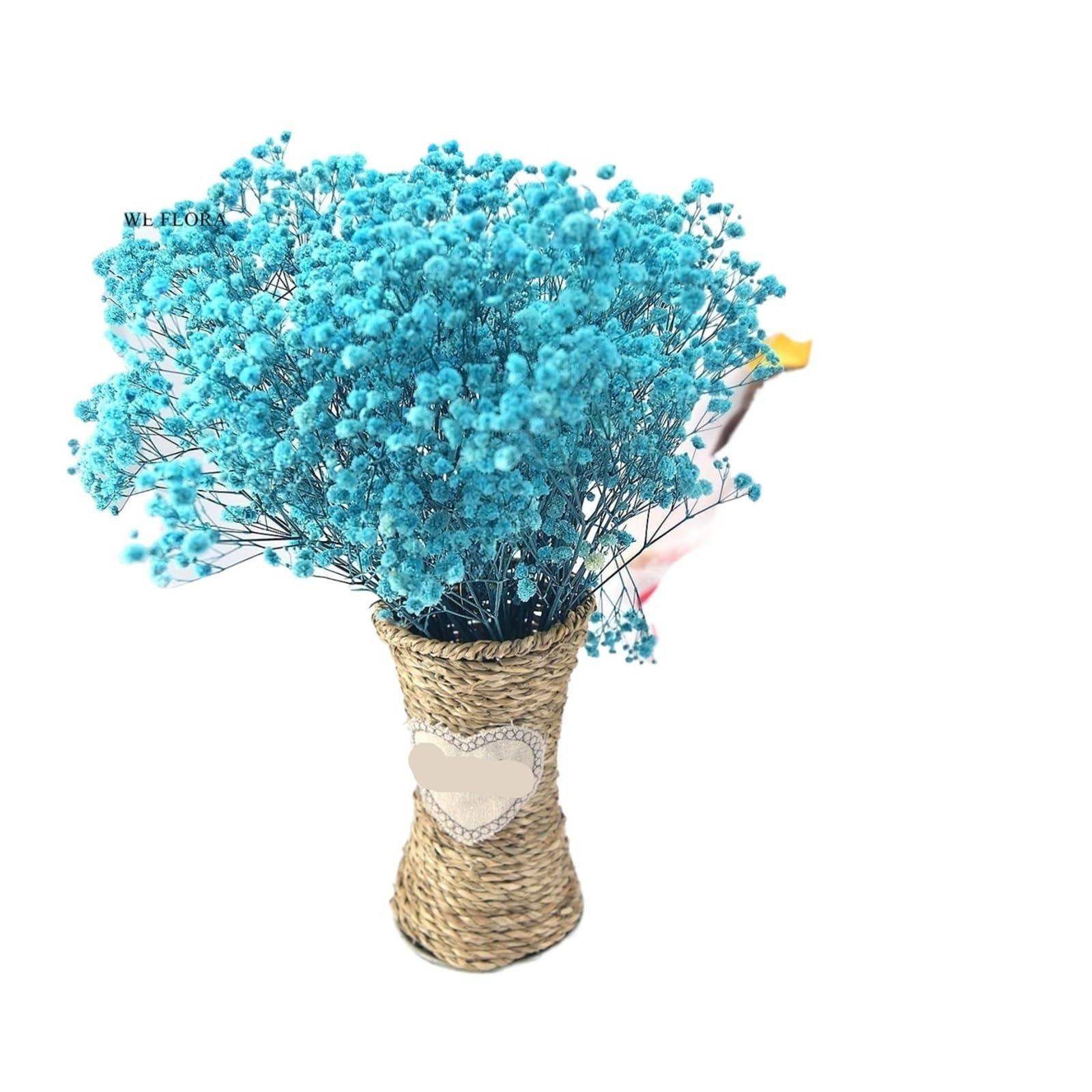 gypsophile séché Fleurs séchées Gypsophila 110g, Fleurs artificielles for décoration de Maison, Bouquet mariée for Table tête Mariage(Blue)
