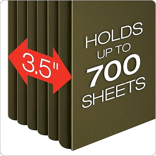 Vista 5 de Pendaflex SureHook - Bolsillos colgantes reforzados con capacidad adicional, tamaño carta, verde estándar, 4 unidades (09217)