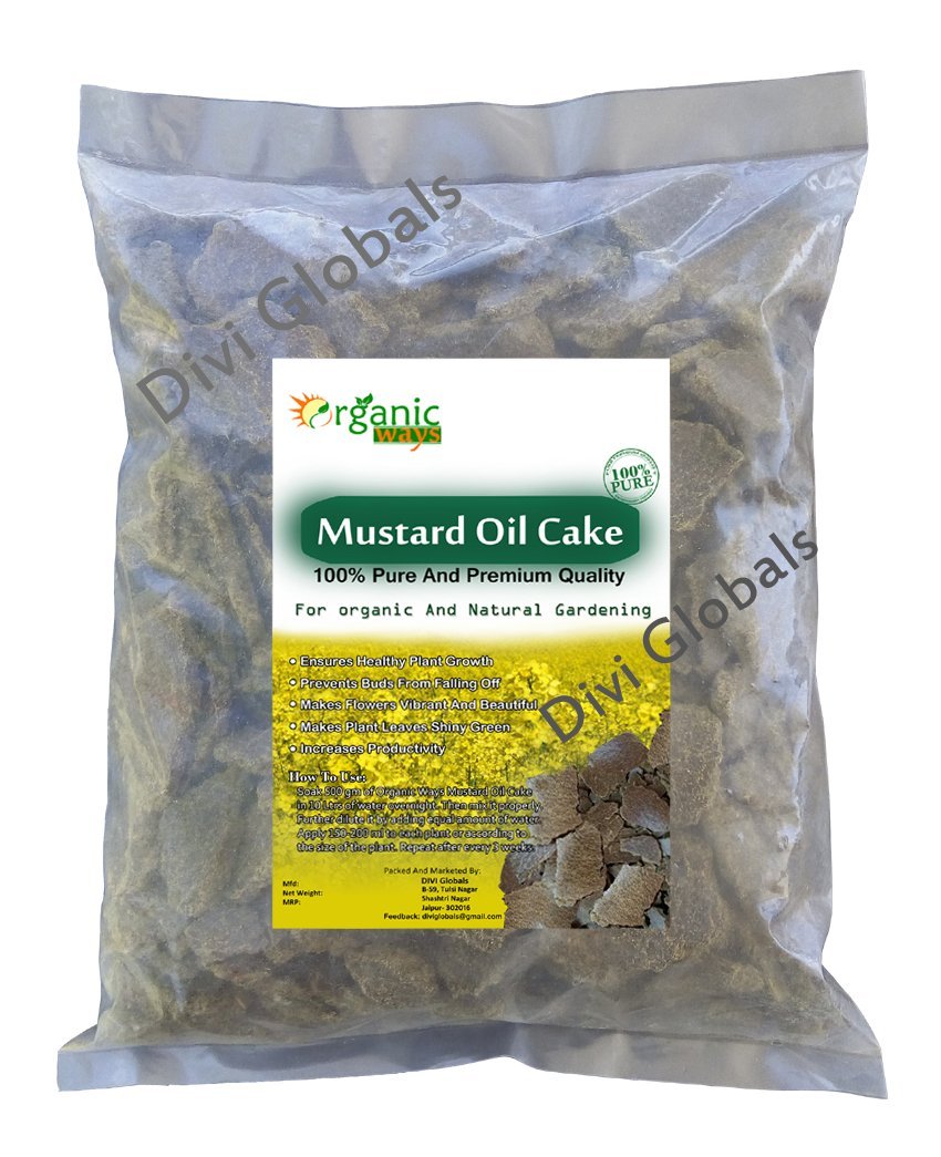 Organic Ways Mustard Oil Cake Fertilizer for Gardening, 900g Amazon