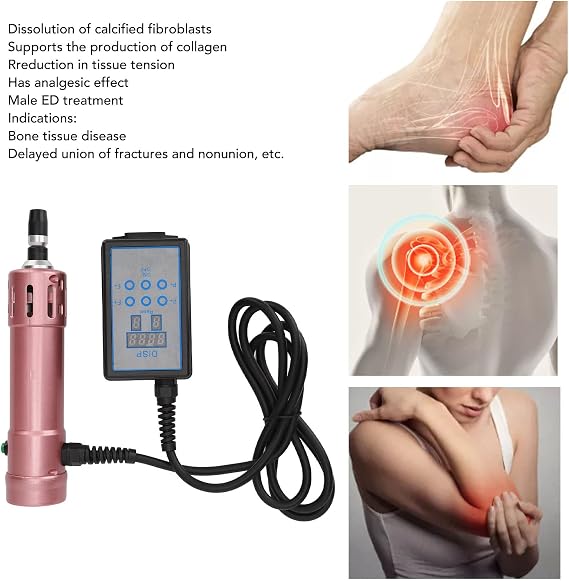 KLUFO Shockwave Therapy Machine, Ergonomic Shock Wave Machine Adjustable Professional for Men for Tendinitis