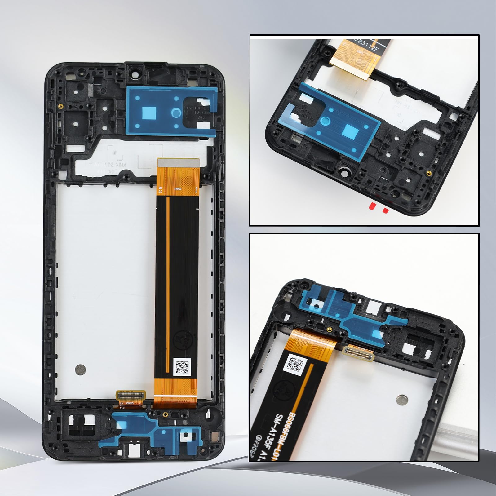 Dinow - Pantalla para Samsung Galaxy A13 4G SM-A135F SM-A137F, reemplazo de pantalla para Samsung A13 4G LCD táctil digitalizador con marco (con herramienta de reparación)