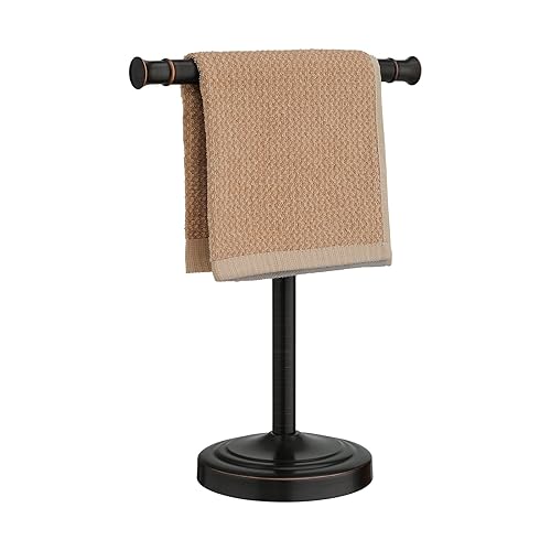 RUMOSE 13 Inch Oil Rubbed Bronze Towel Stand Hand Towel