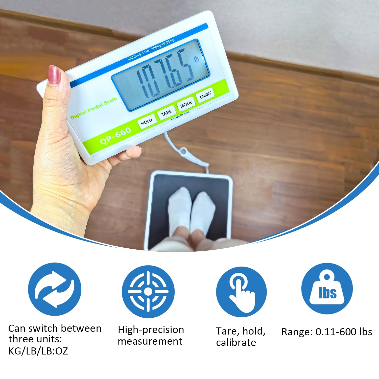 Professionelle Arztwaage, medizinische Bodenwaage für Körpergewicht, 250 kg Grenze, Pfund und Einstellungen, 31,8 x 30,5 cm Plattform, robuste tragbare Gewichtswaage für Zuhause, Krankenhaus und