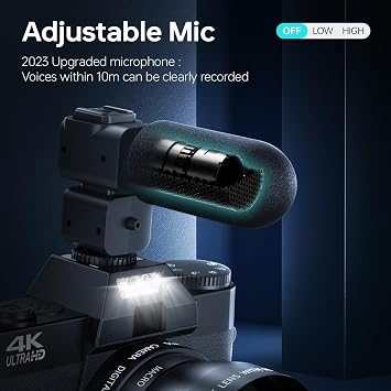 Digital Camera Camcorder 56MP Digital Camera Photo Camera with 180° Flip 3.0 Inch Screen with Wide Angle + Macro Lens 32G TF Card 3.0 Inch Compact Camera 180° Flip Screen