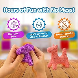Impresa Monkey Foam Giant Foam Blocks - 5-Pack - Calming Sensory Play & Sensory Toys for Kids - Squishy Molding & Creative Toys - Holiday Stocking Stuffer & Fidget Gear - Ages 3+