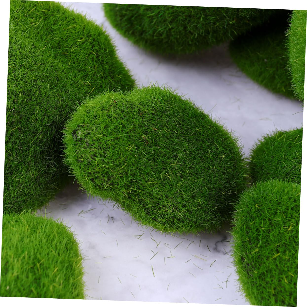 NUOBESTY 3 Juegos Bola De Musgo Verde Bandejas Decorativas Miniatura De Musgo De Piedra Acuario De Rocas De Piedra De Cubierta De Imitación Green 19 Uds * 3