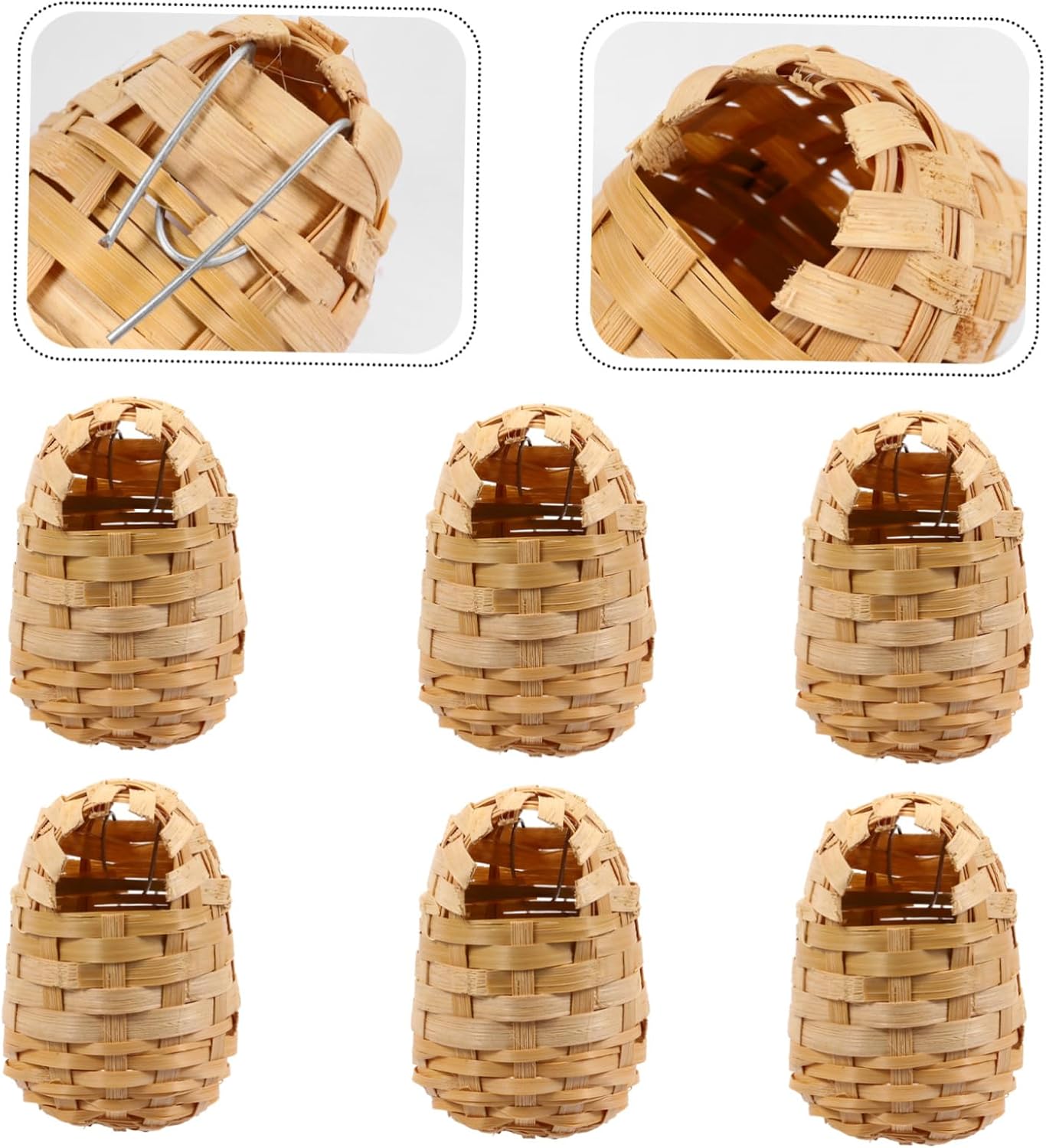 BESPORTBLE 18pcs Handwoven Bird Nest Hooks Creative Winter Bird House for Garden Decoration and Natural Nesting Option