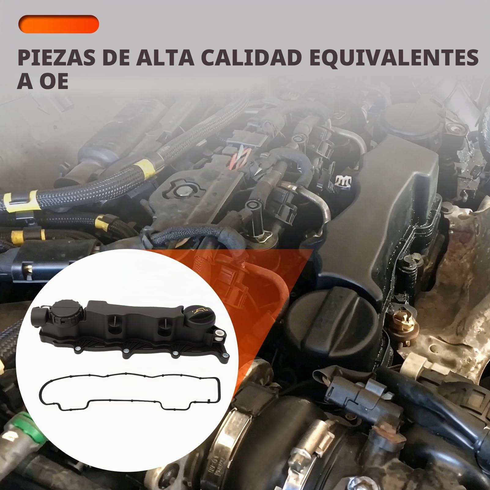 Tapa de válvula de culata, tapa basculante y junta para 1.6 HDI Berlingo C2 C3 C4 C5 Xsara Jumpy Focus 206 307# 0248L1 109146 9651815680SK1 1233714 1254229 1313806 1479837 11127804877