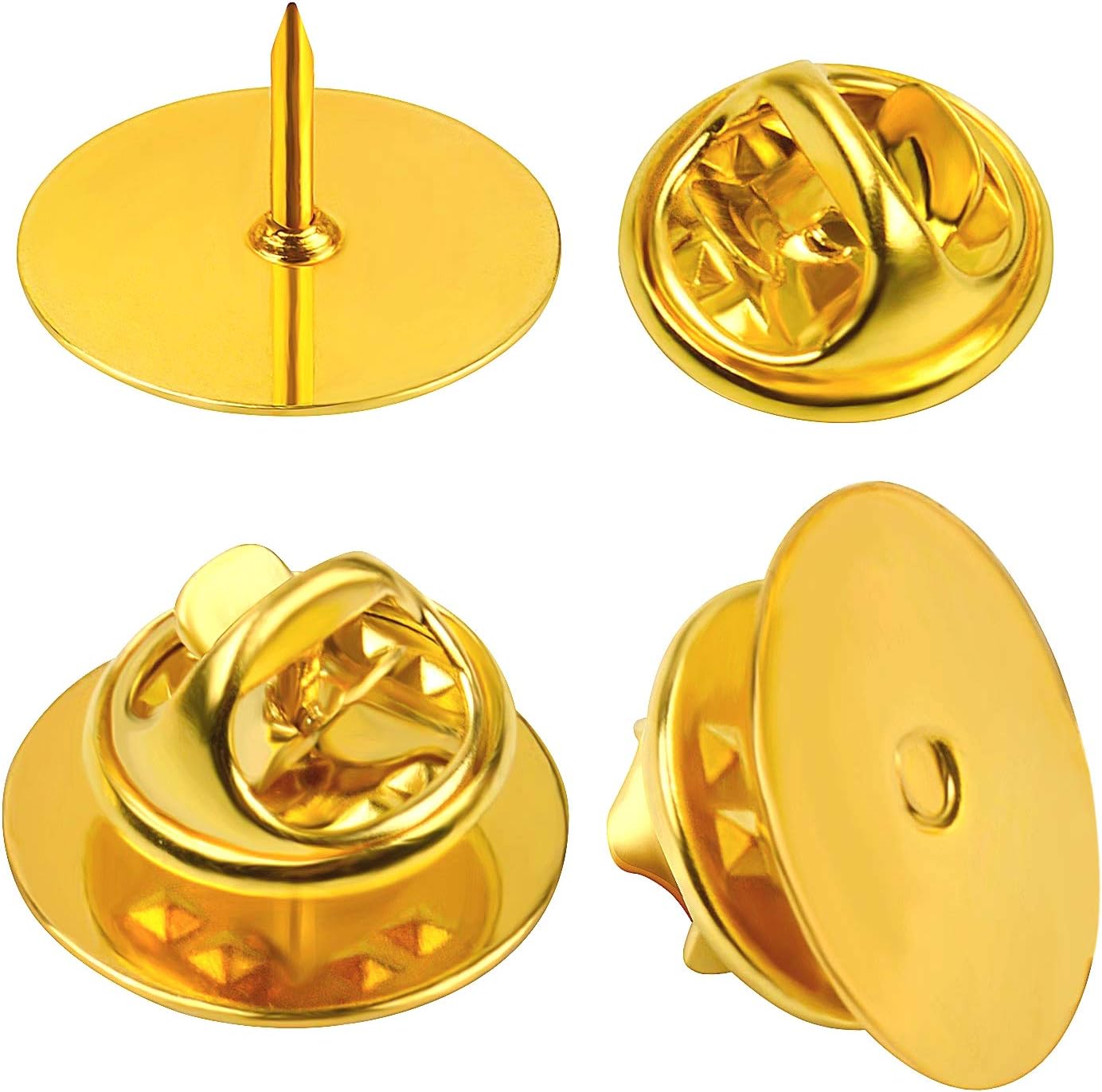 Jdesun 50 Pairs 15mm Tie Tacks Blank Pins with Butterfly