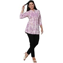 Maple Clothing Womens Short Kurti Cotton Indian Tunic Top Fashion Kurta Printed