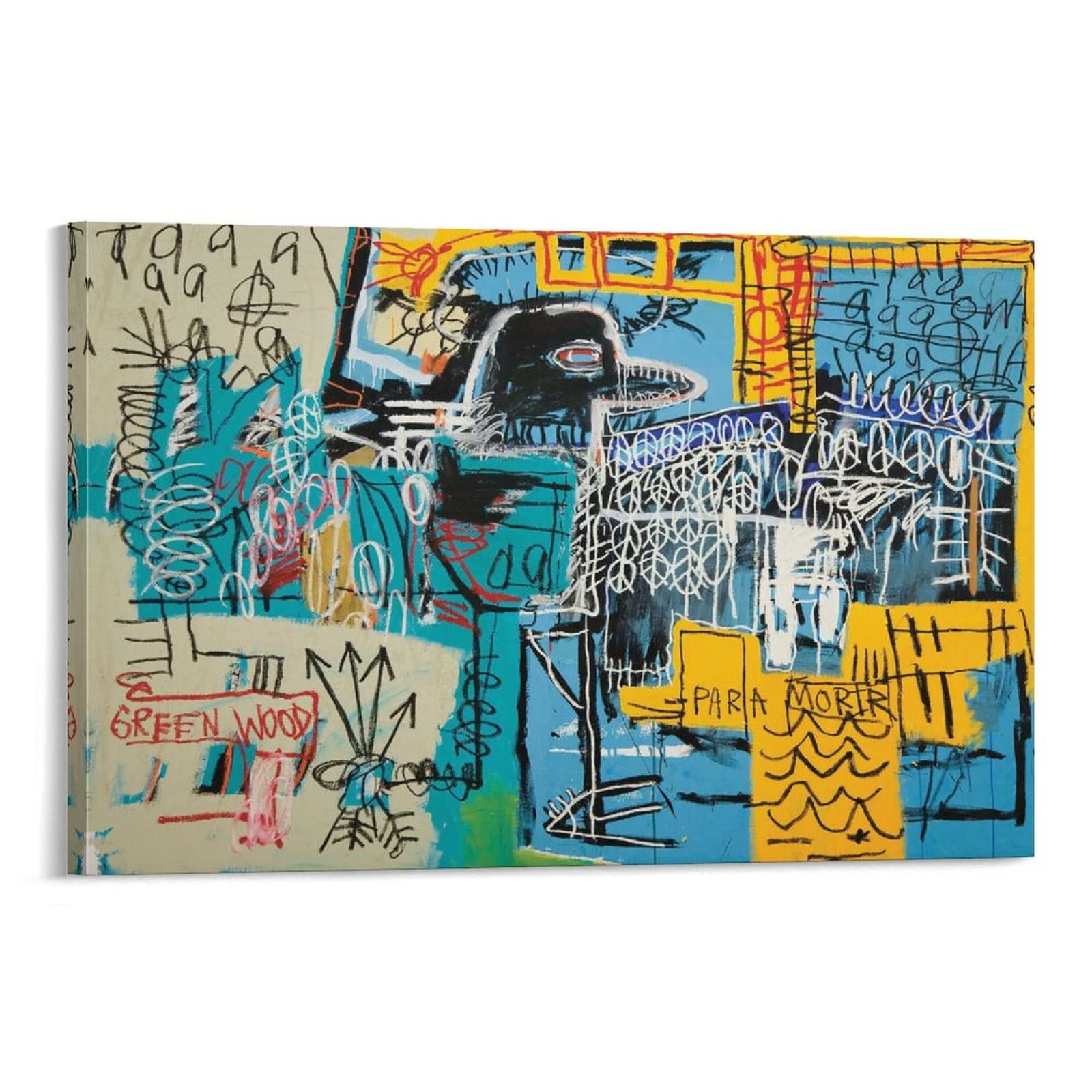 Canvas Print Wall Art Bird On Money Street Graffiti Art Picture Theme Party Decor Poster Decorative Painting Canvas Wall Art Living Room Posters