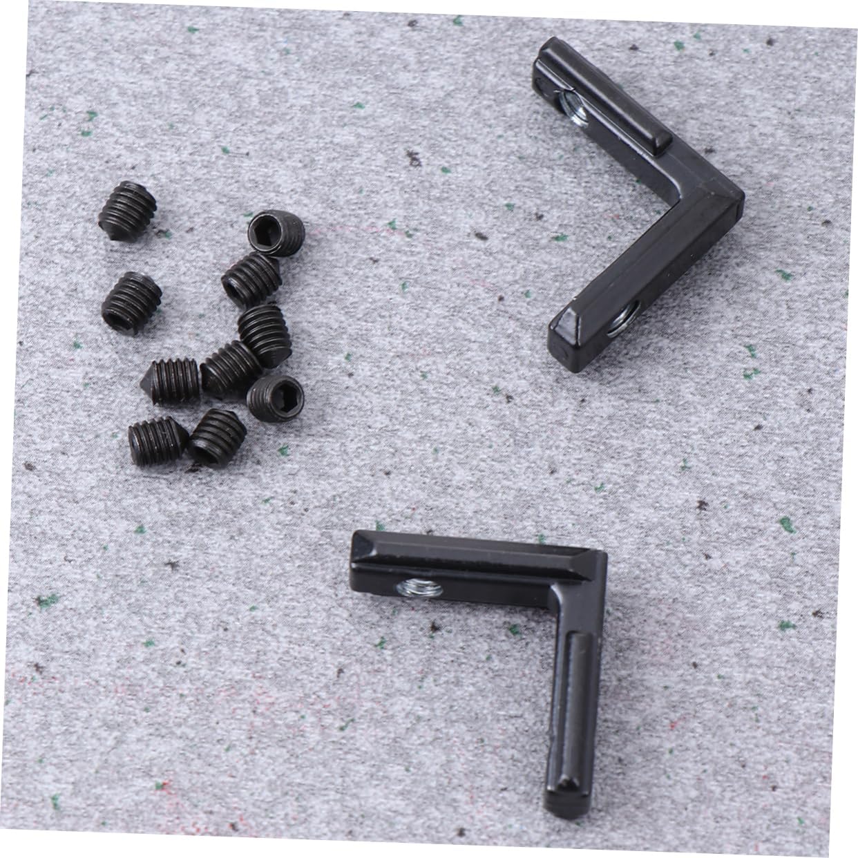 20pcs Black T Slot L Shape Connector with Screws for Racks