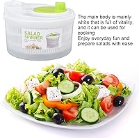 Vista 2 de Escurridor de ensalada, escurridor de ensalada de 3 litros de capacidad, con escurridor multifuncional con cuenco y colador, secadora de ensalada