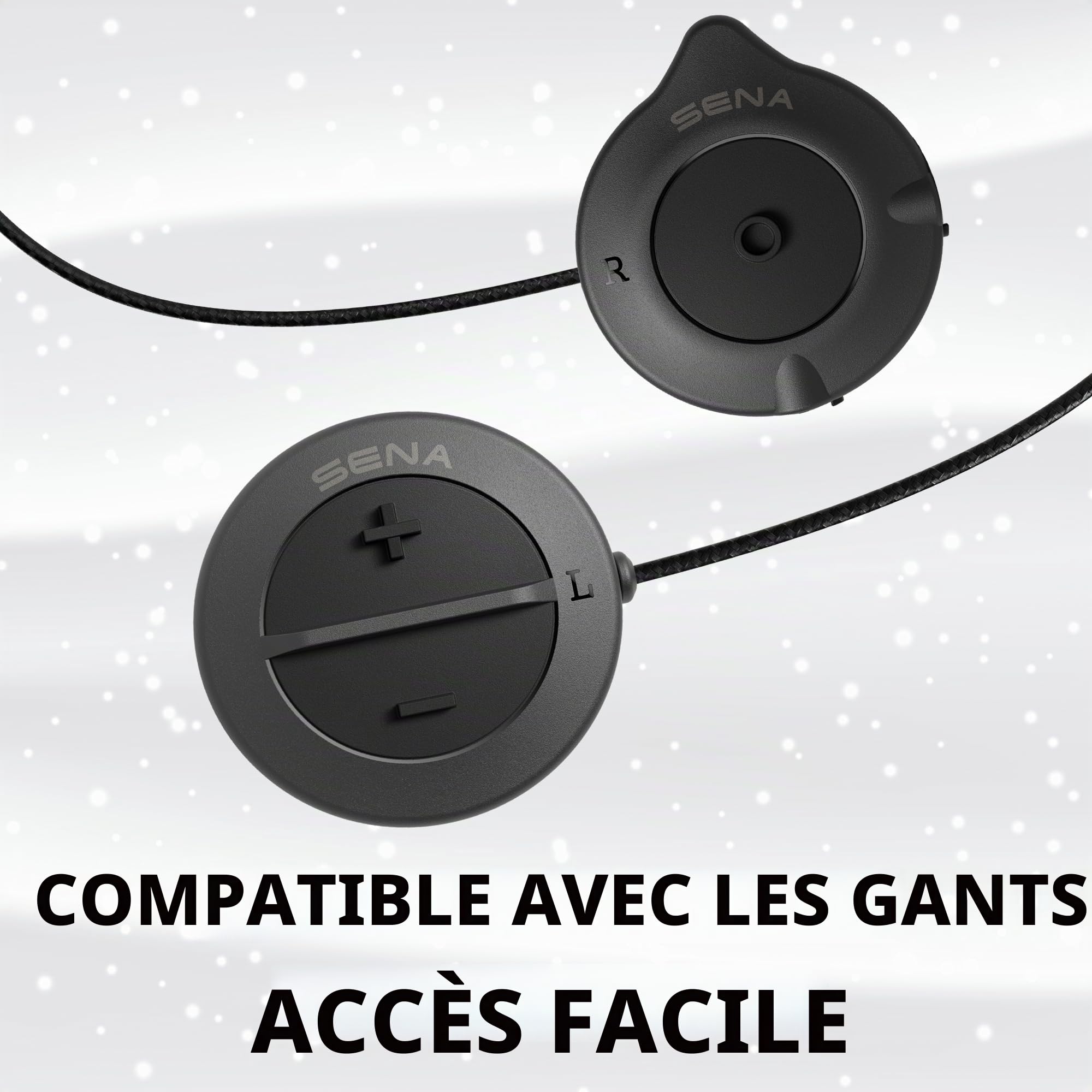 Sena Snowtalk 2 - Appareil Bluetooth Universel pour Casques de Sport d'hiver avec intercom intégré