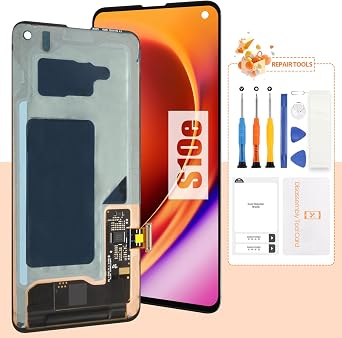 AMOLED Screen for Samusng Galaxy S10E Screen Replacement for Samsung S10e LCD Screen SM-G970F, SM-G970U Touch Display Digitizer Assembly Repair Parts No FrameBlack with Fingerprint Function