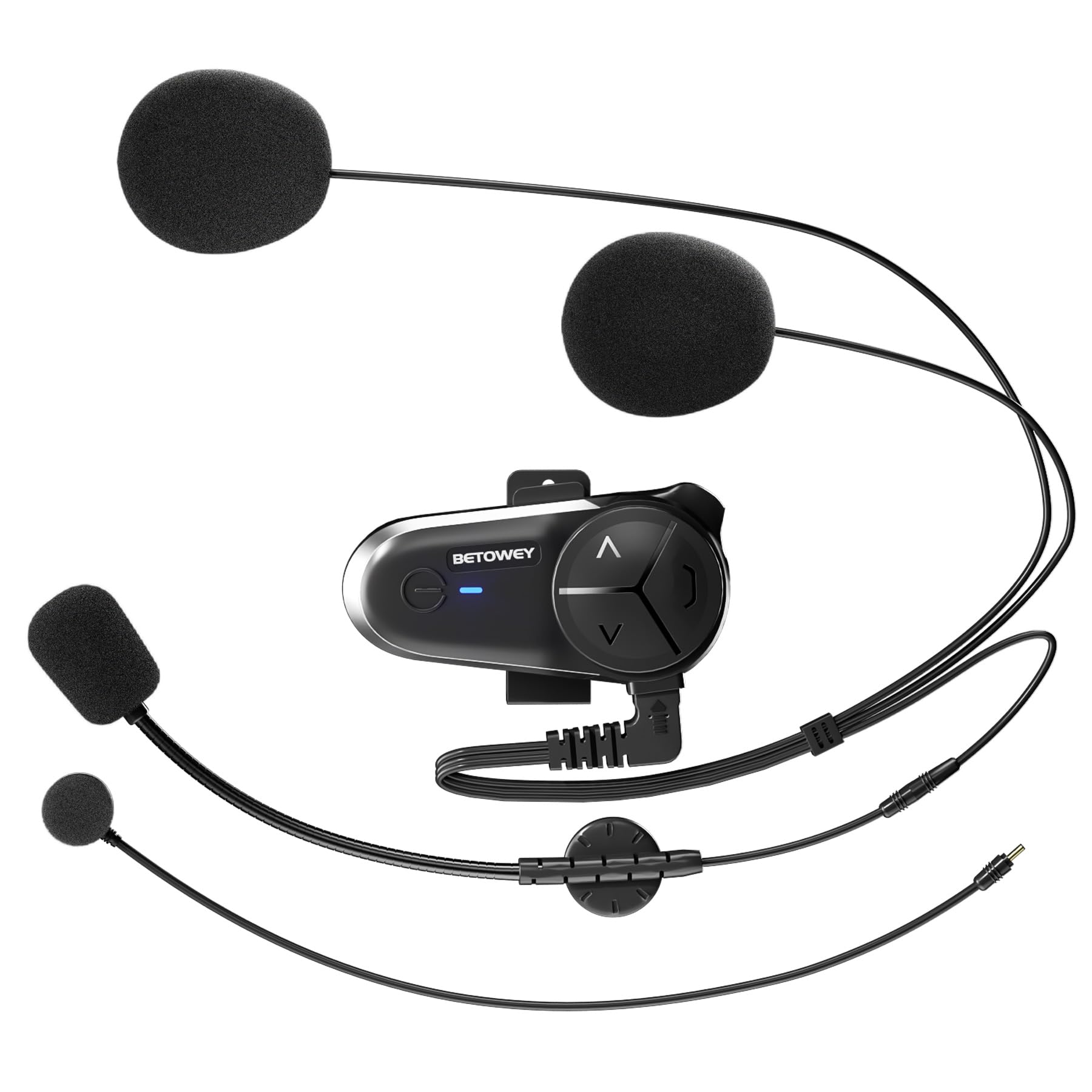 Interfono Moto Bluetooth Coppia BT-S5, Dotato Di Bluetooth V5.3, Audio Multitasking, Due Tipi Di Microfoni, Adatto A 10 Piloti, Confezione Doppia