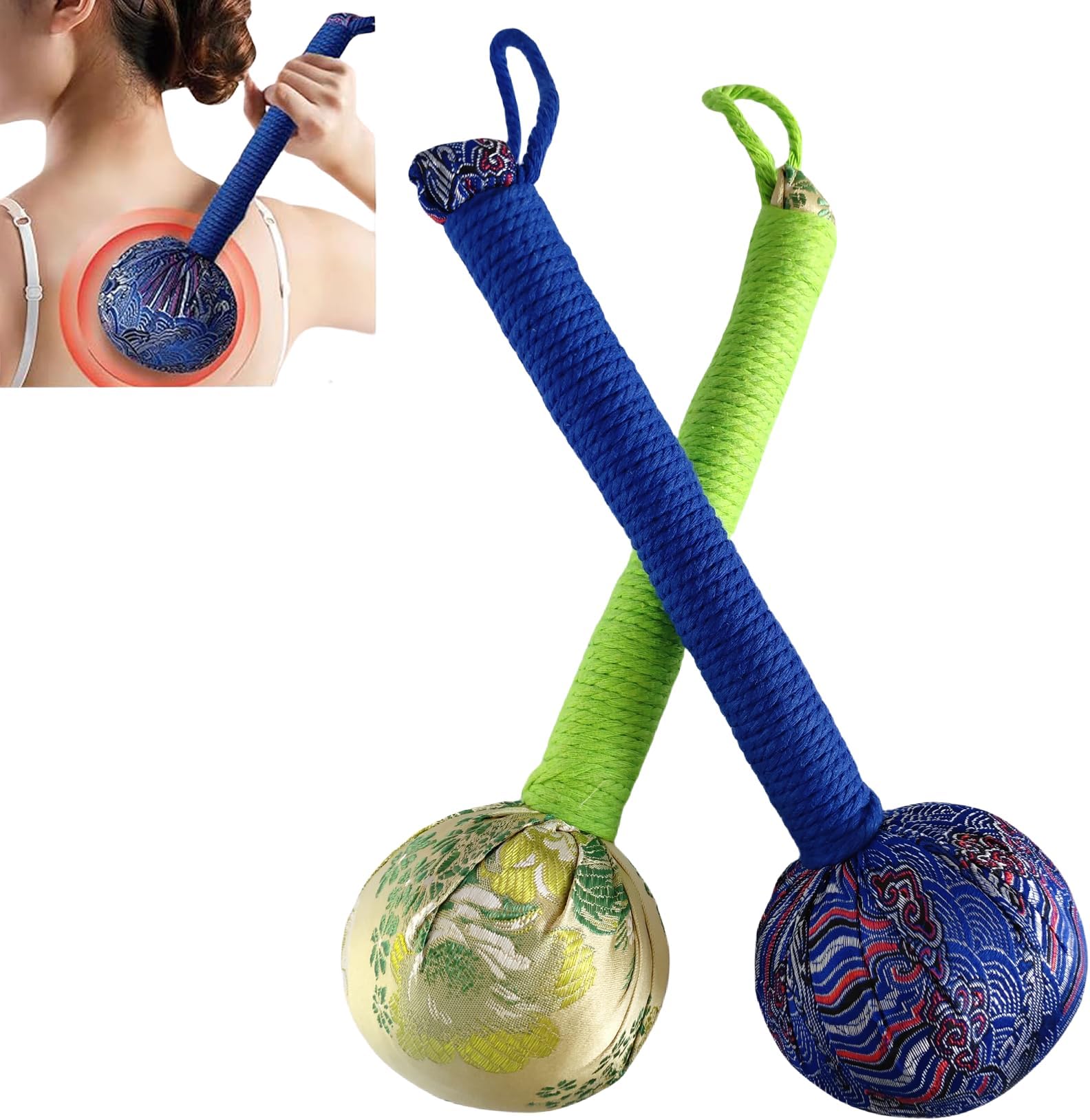 Manual Hammer Massager，Whole Body Massage Hammer (Peacock Blue,Fruit Green)…