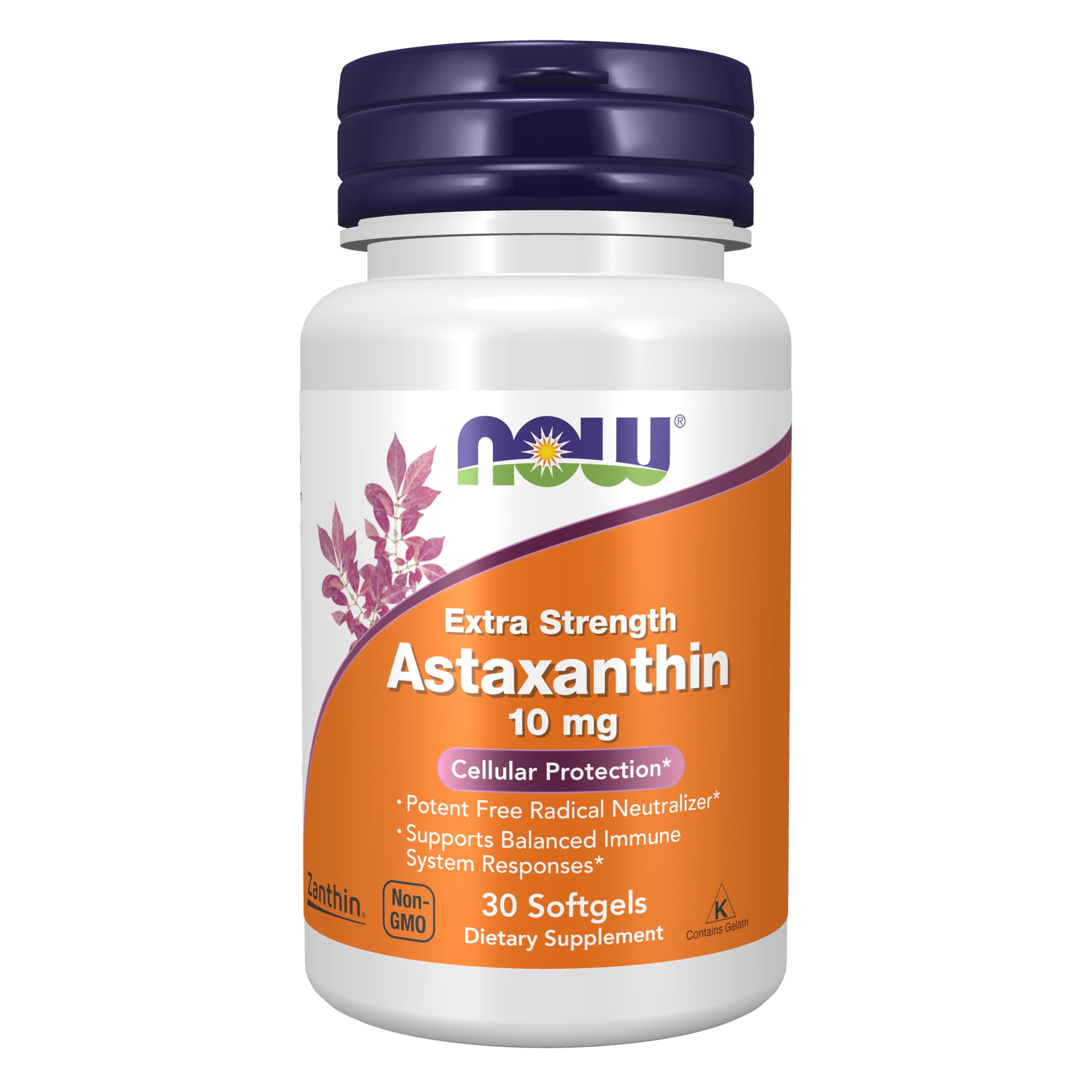 Now Foods Supplements, Astaxanthin 10mg, Extra Strength,derived from Non-GMO Haematococcus Pluvialis Microalgae and has Naturally Occurring Lutein, Canthaxanthin and Beta-Carotene, 30 Softgels