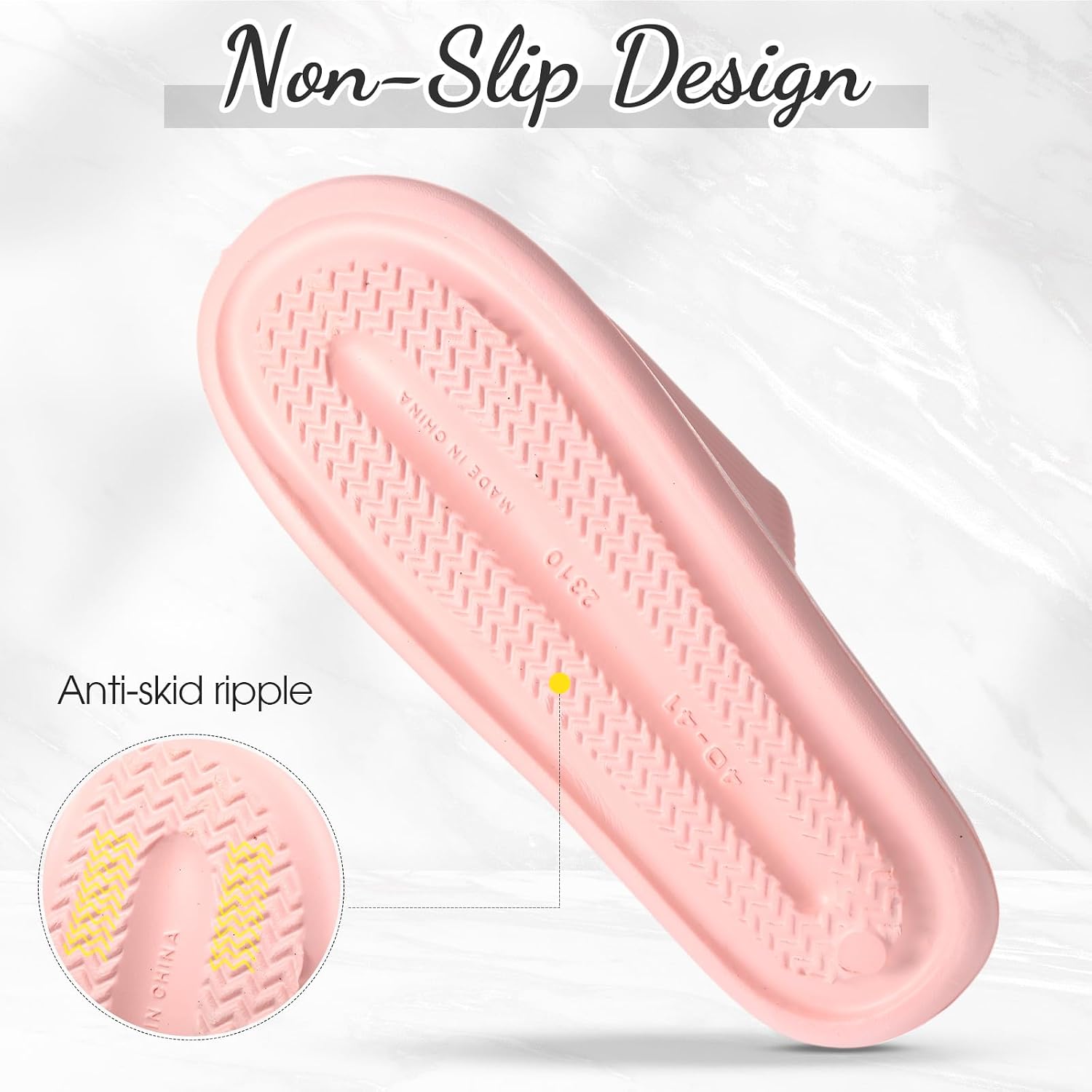 Shyyween 3 Pack Shower Shoes Bulk Women Men Bathroom Shower Slide Slippers Soft Non Slip Sandal for Home Pool Beach Indoor