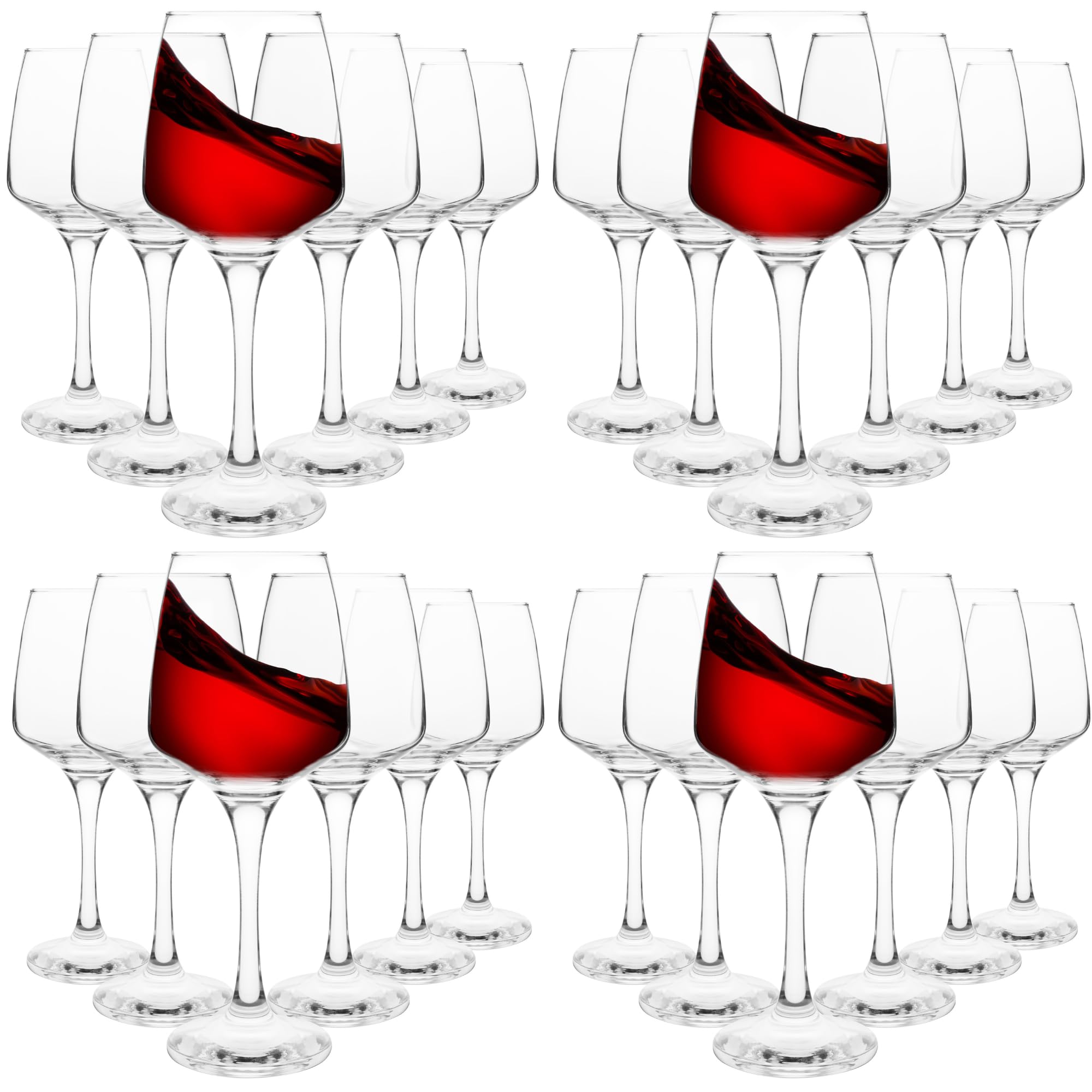 Homiu Wine Glass Florence Collection 400ml Long Stem Large Glasses Red or White Wines (24 Pack)