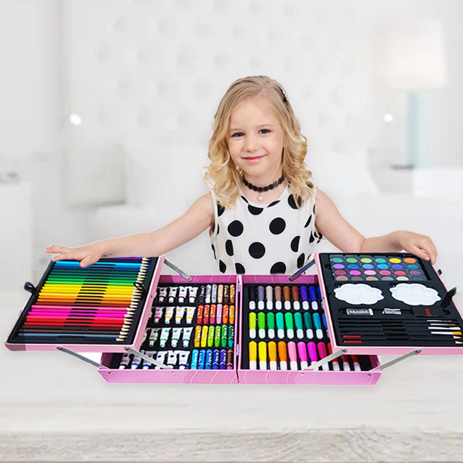200 Teiliges Deluxe Malset Grundschule Kunstklasse Malen Schreibwaren Geschenk,