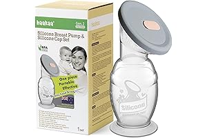 Hakaa Silicone Breast Pump & Cap 5oz/150ml, Gen.2 - Discreet, Portable &...